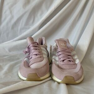 Adidas Light Pink and White Sneakers
